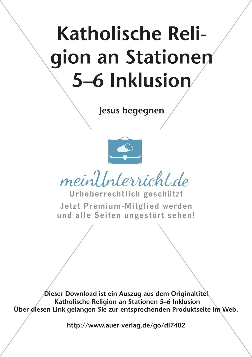 Stationenarbeit Katholische Religion: Jesus begegnen Preview 2