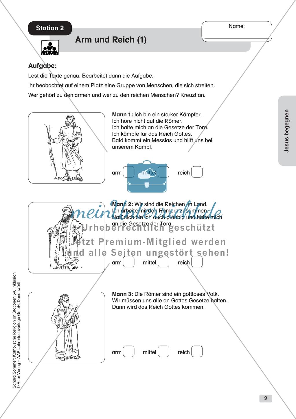 Stationenarbeit Katholische Religion: Jesus begegnen Preview 4