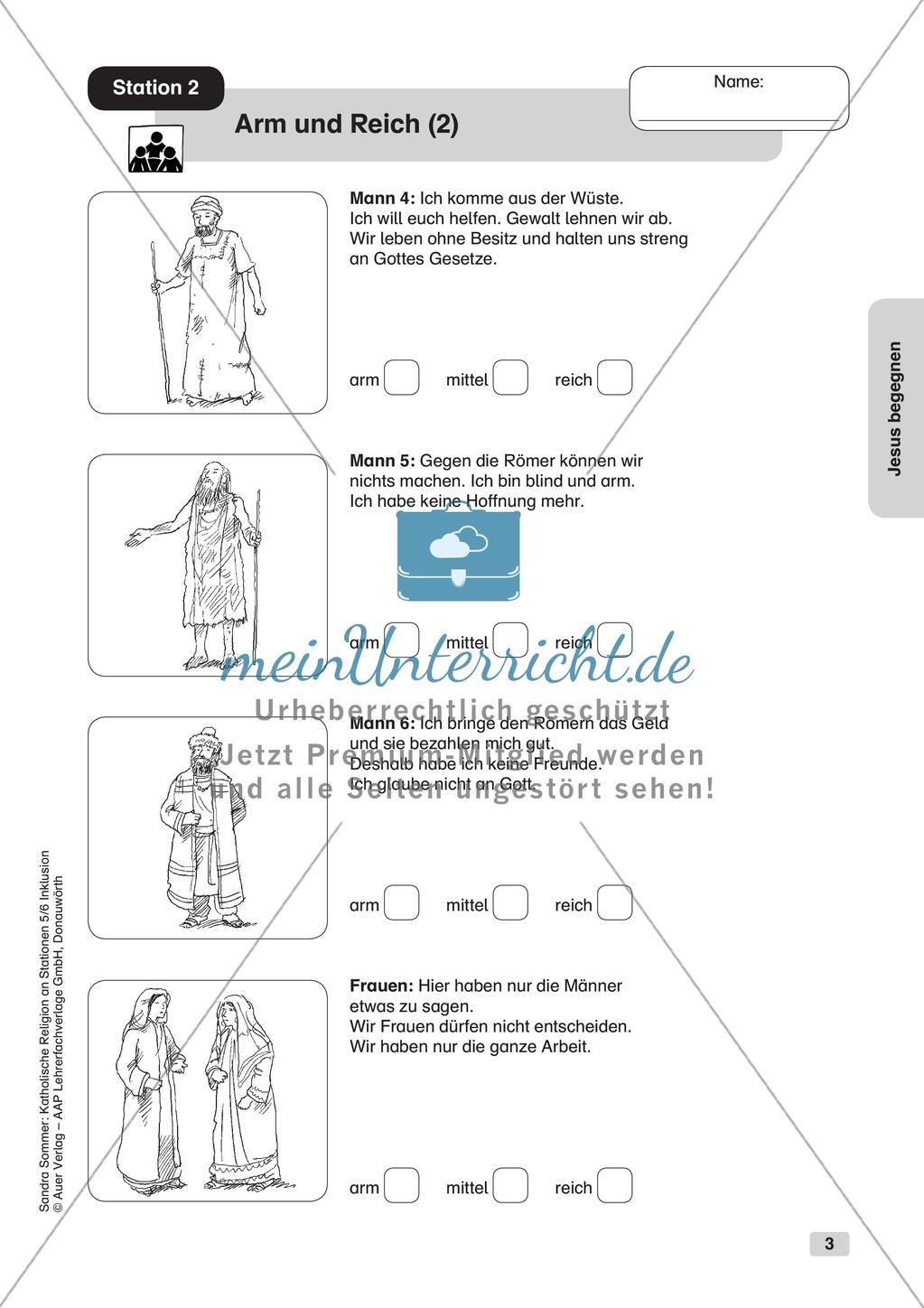 Stationenarbeit Katholische Religion: Jesus begegnen Preview 5