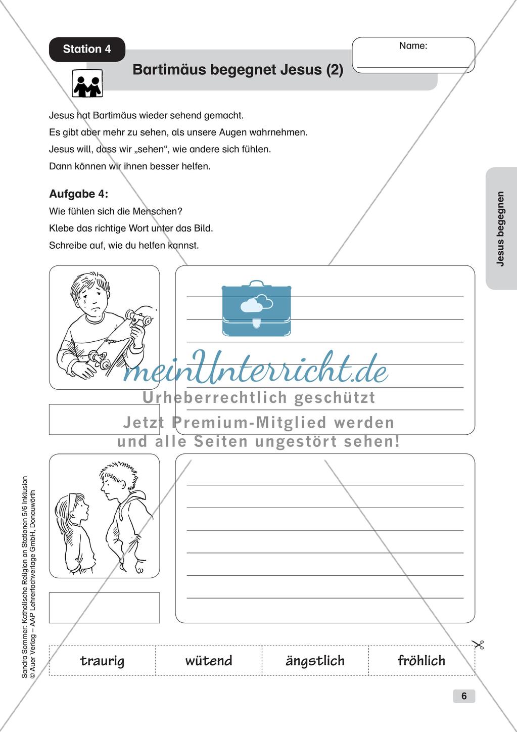 Stationenarbeit Katholische Religion: Jesus begegnen Preview 8