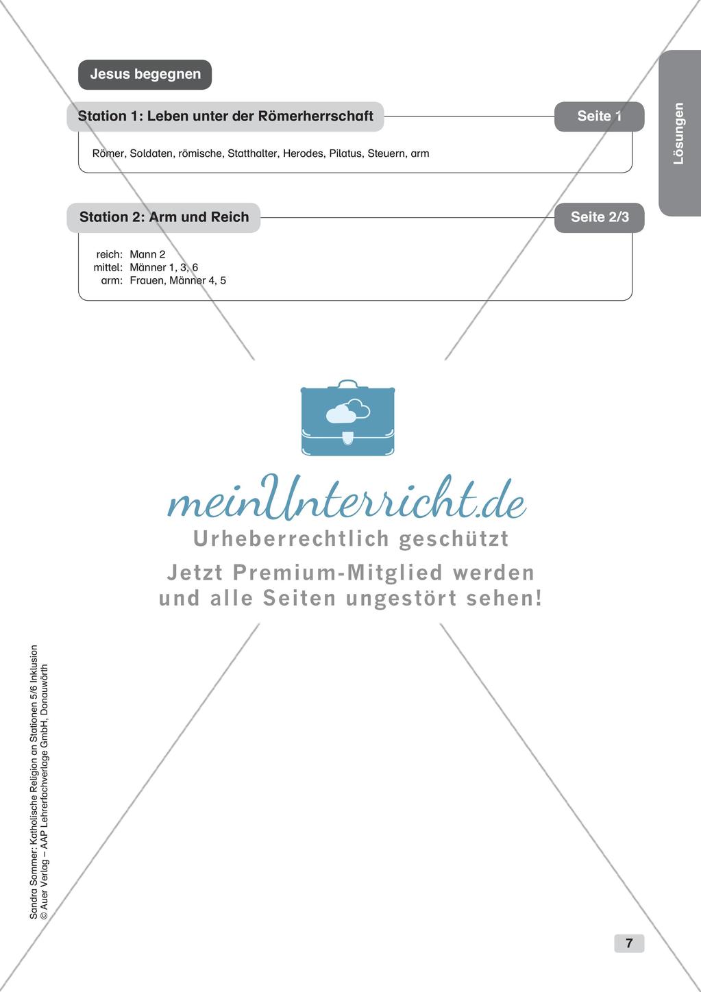 Stationenarbeit Katholische Religion: Jesus begegnen Preview 9