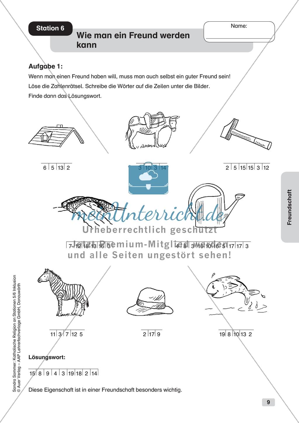 Stationenarbeit: Freundschaft Preview 11