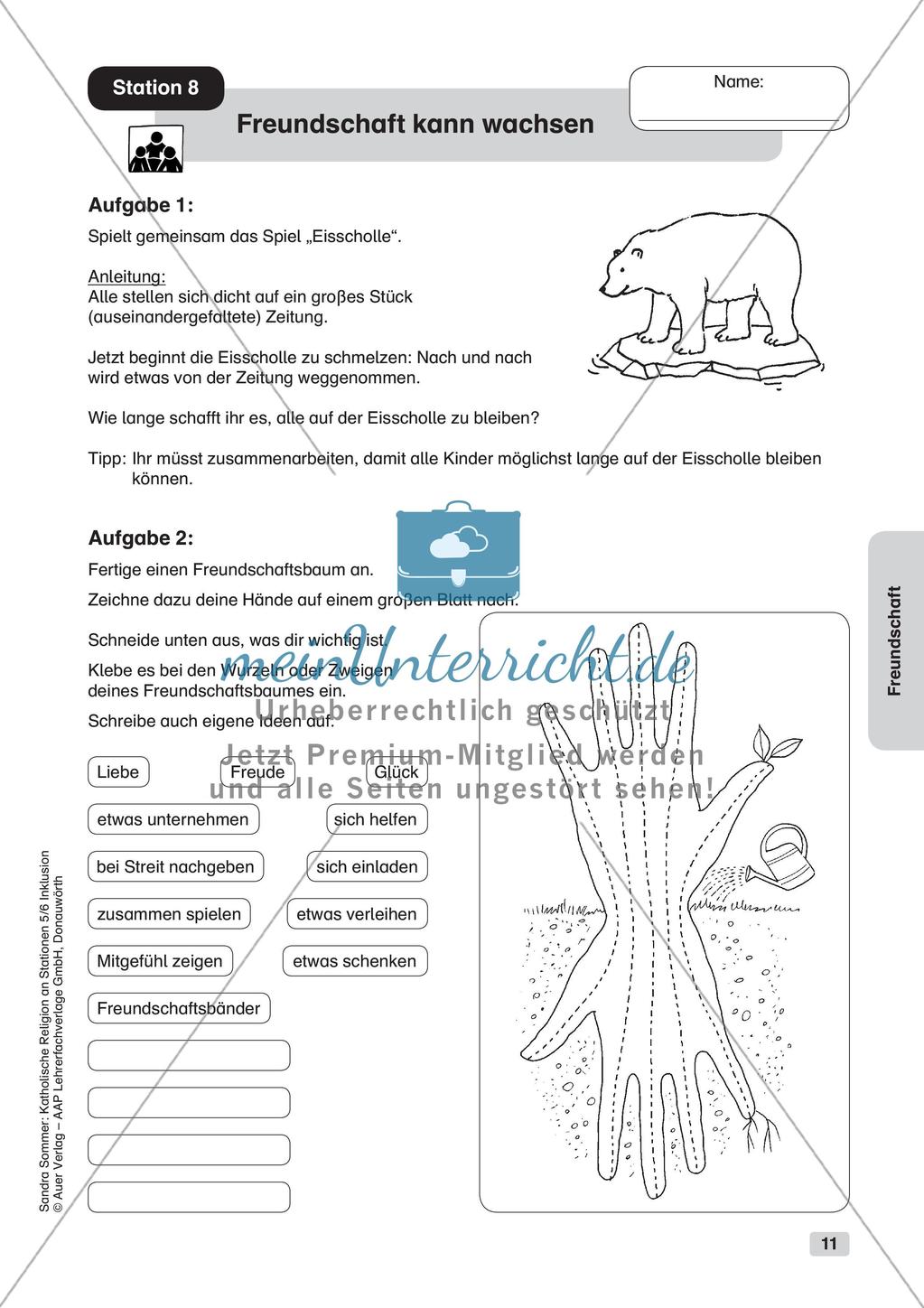 Stationenarbeit: Freundschaft Preview 13