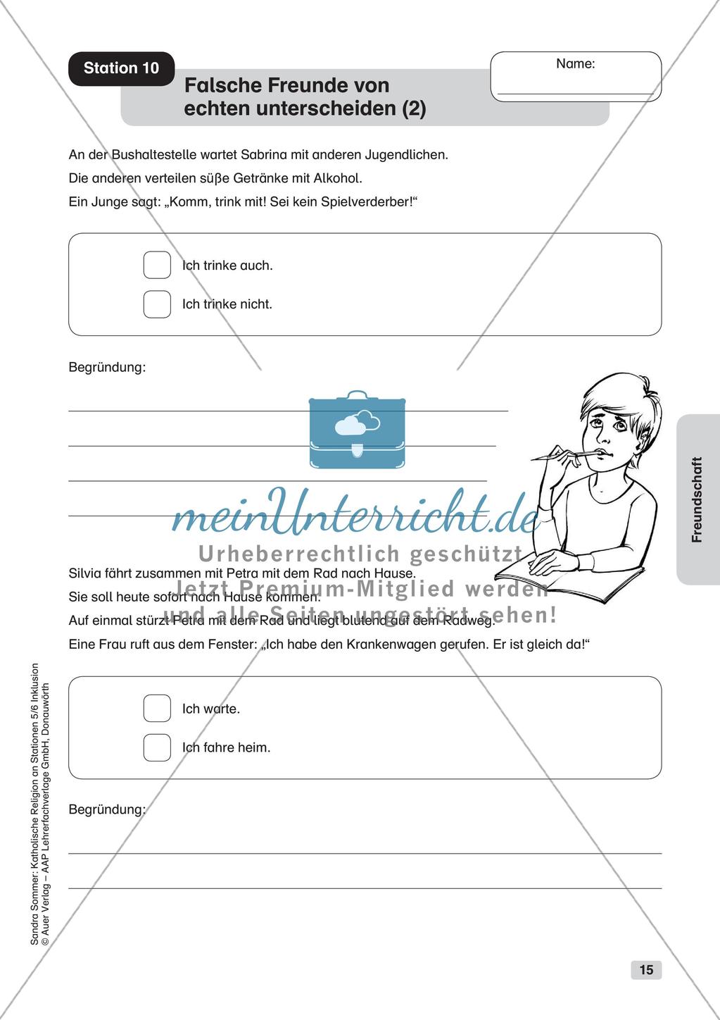 Stationenarbeit: Freundschaft Preview 17