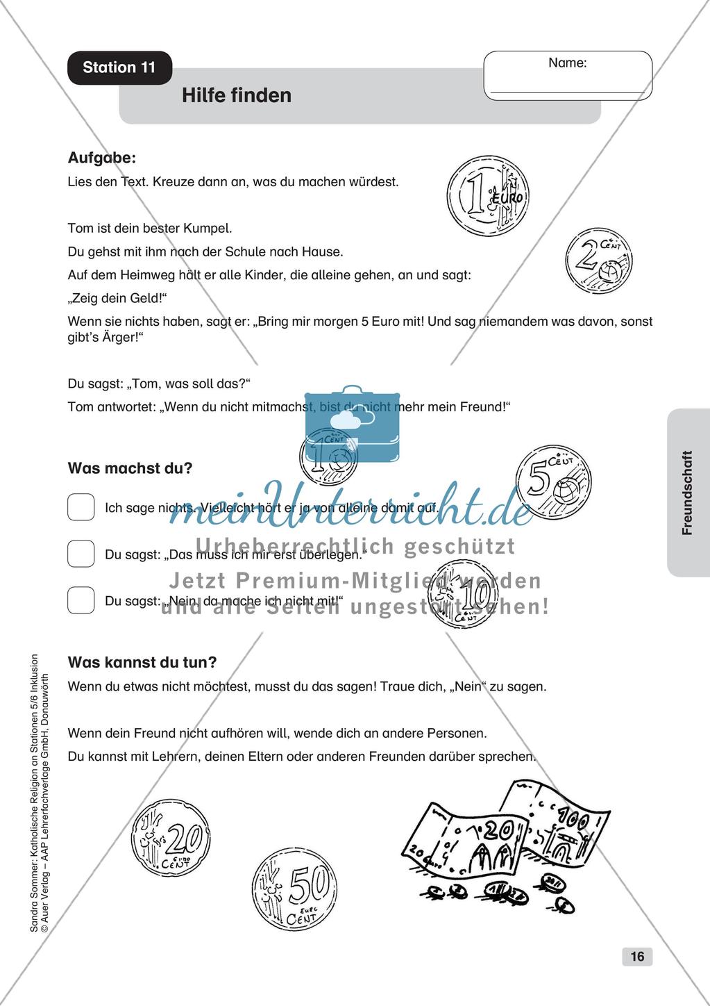 Stationenarbeit: Freundschaft Preview 18