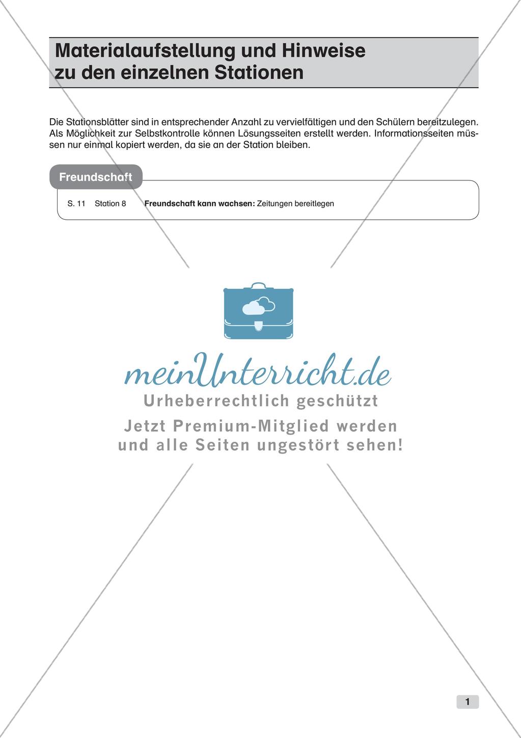 Stationenarbeit: Freundschaft Preview 3