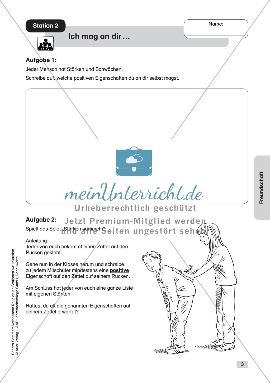 Stationenarbeit: Freundschaft Preview 5