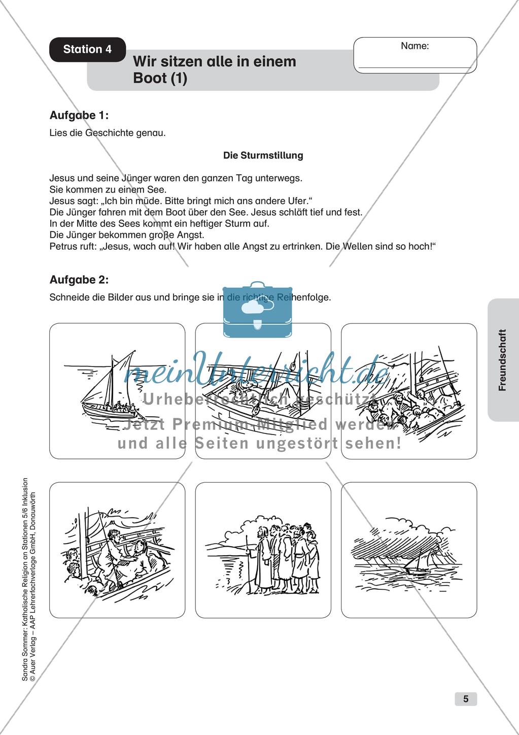 Stationenarbeit: Freundschaft Preview 7