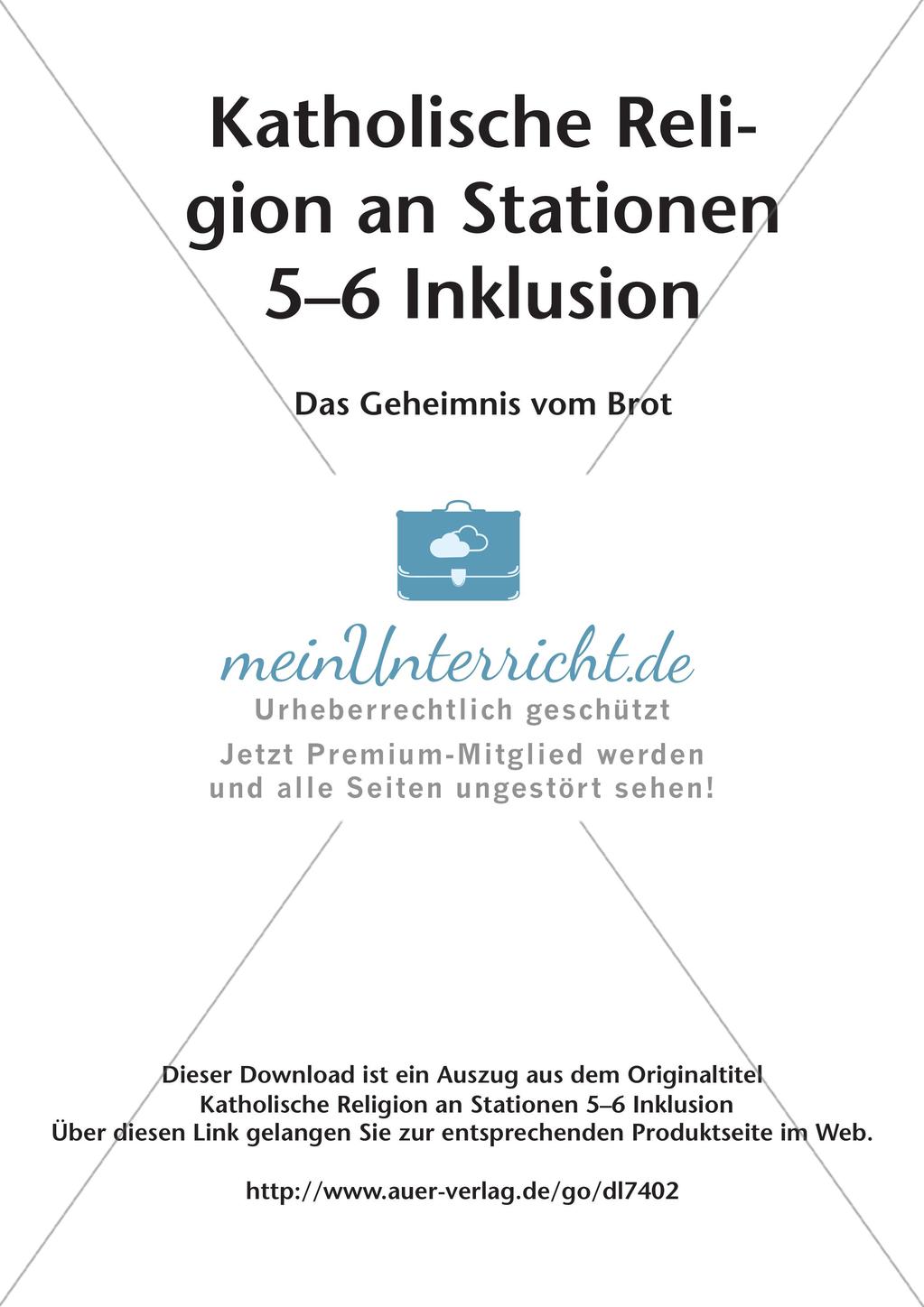 Stationenarbeit: Das Brot und das letzte Abendmahl Preview 2