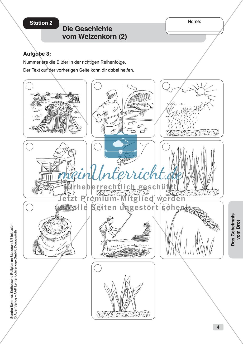 Stationenarbeit: Das Brot und das letzte Abendmahl Preview 6