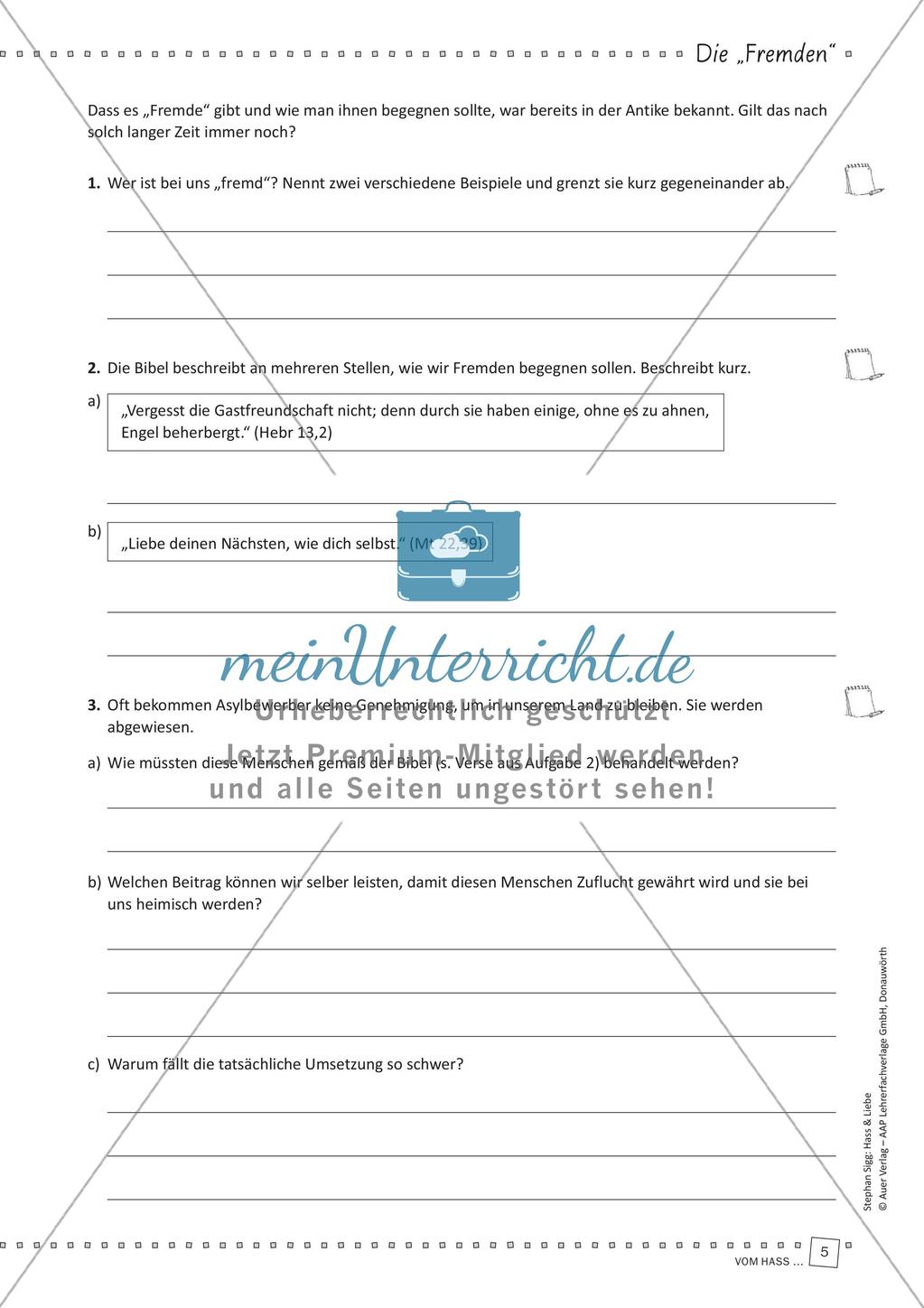 Unterrichtseinheit zu Hass & Liebe Preview 7