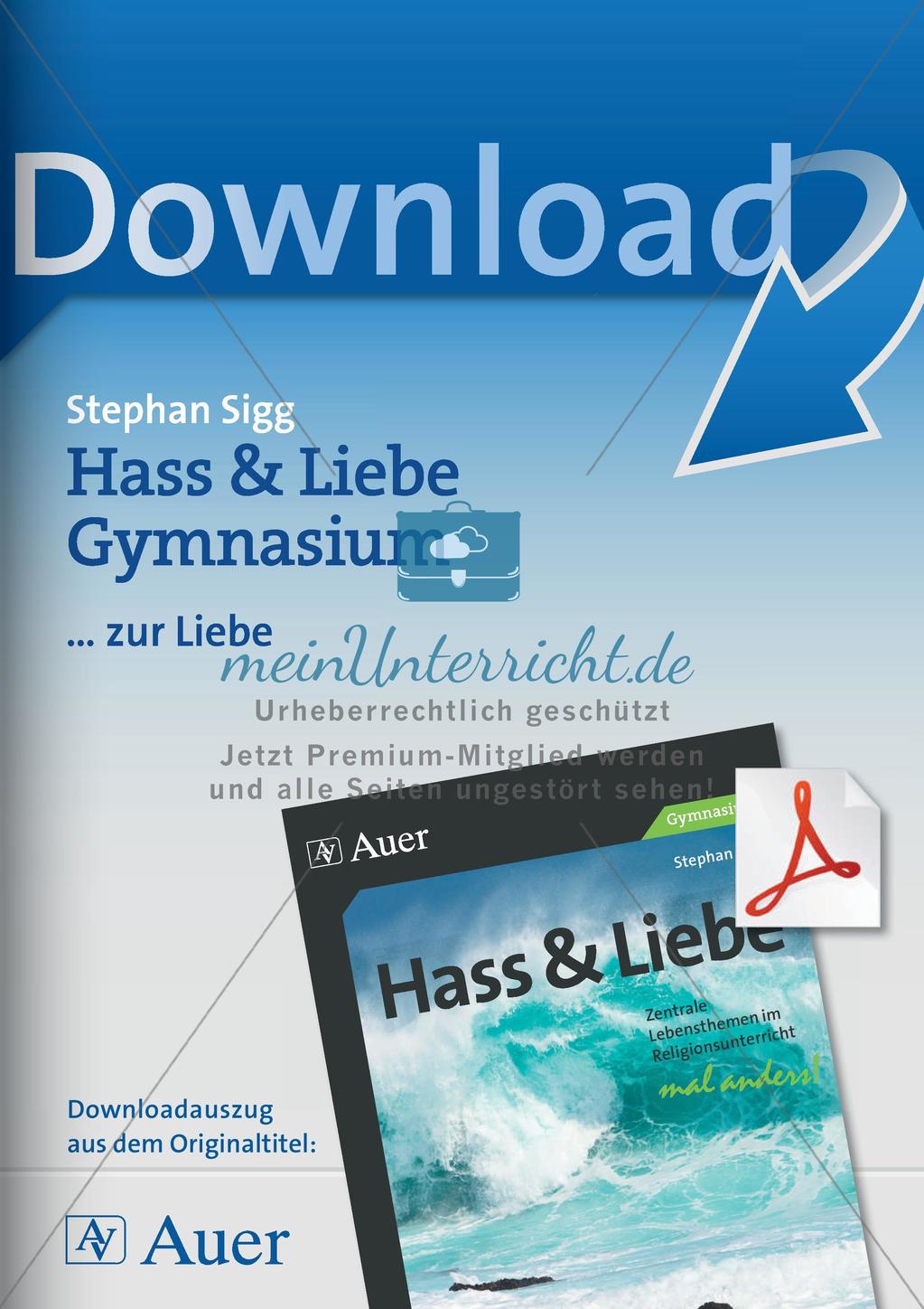 Unterrichtseinheit zu Hass & Liebe Preview 1