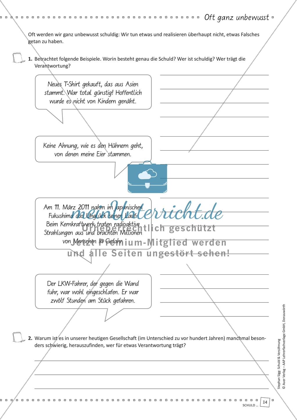 Unterrichtseinheit: Schuld und Gewissen Preview 16