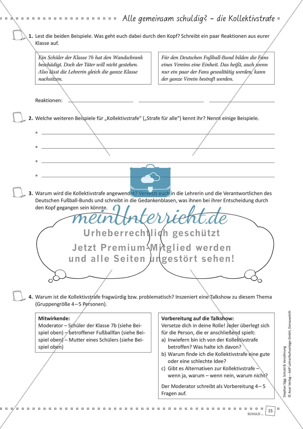 Unterrichtseinheit: Schuld und Gewissen Preview 17