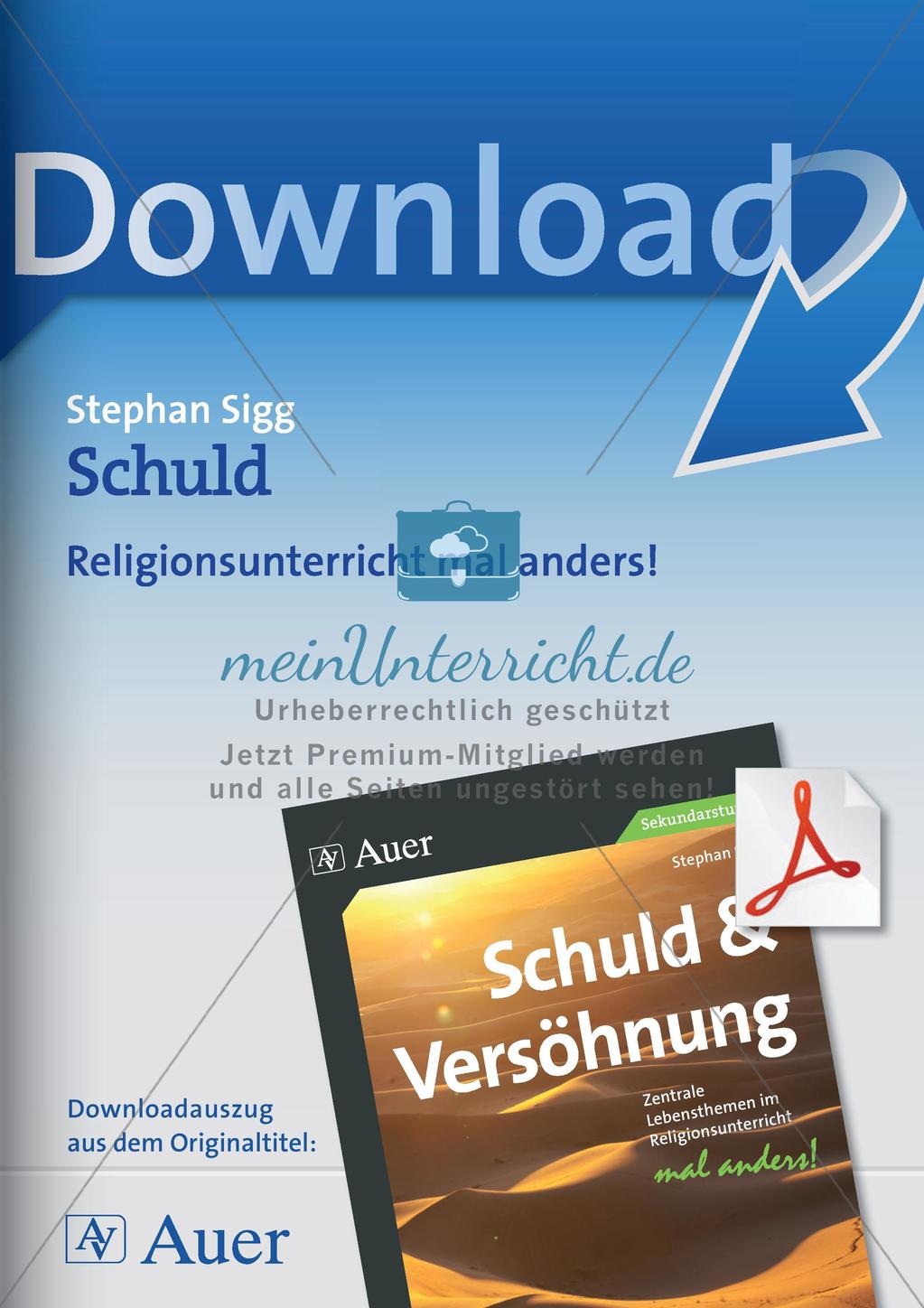 Unterrichtseinheit: Schuld und Gewissen Preview 1