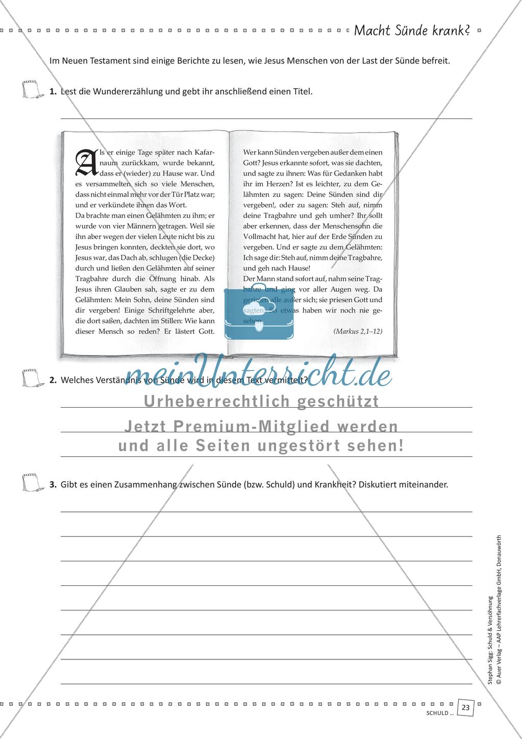 Unterrichtseinheit: Schuld und Gewissen Preview 25