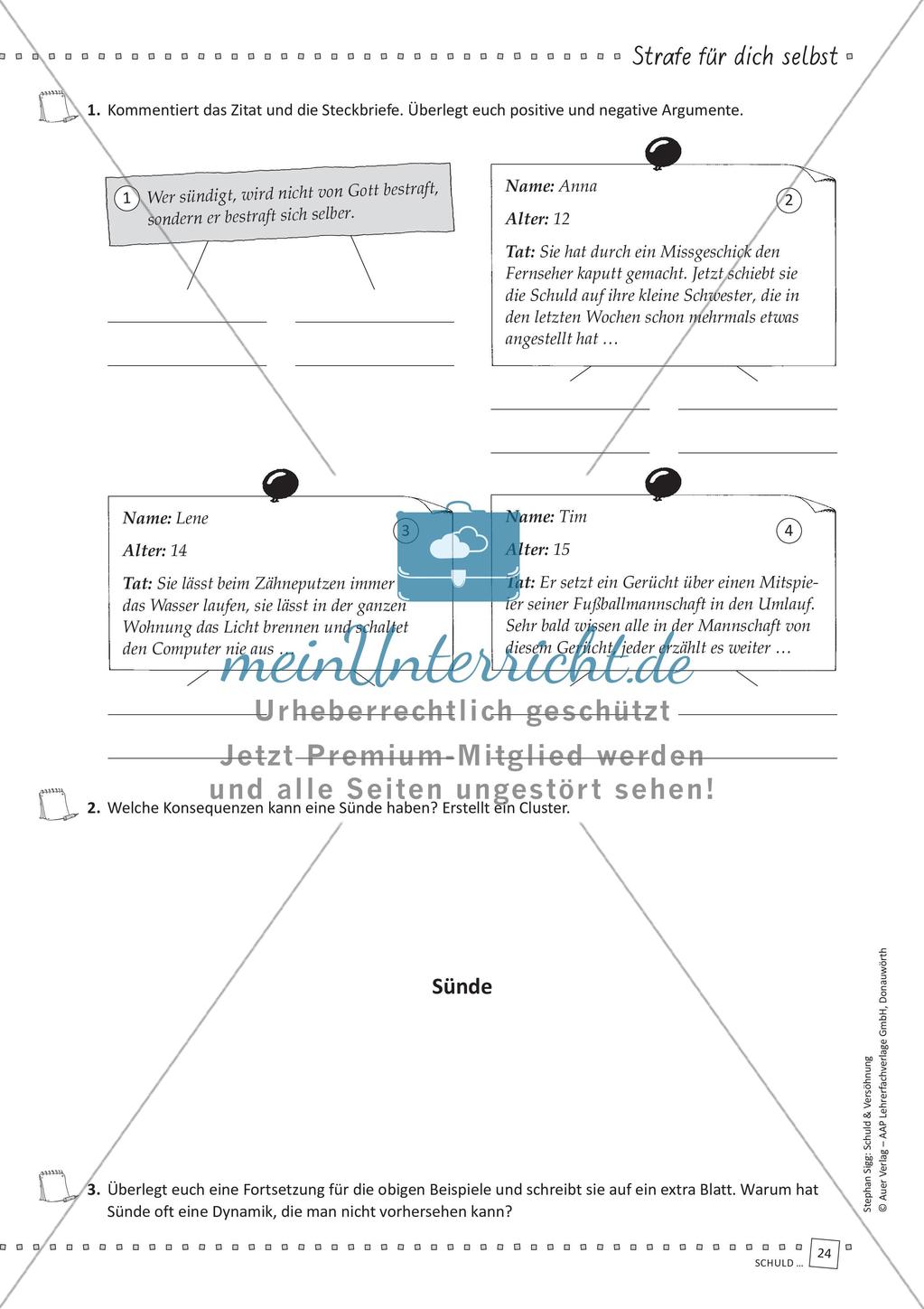 Unterrichtseinheit: Schuld und Gewissen Preview 26