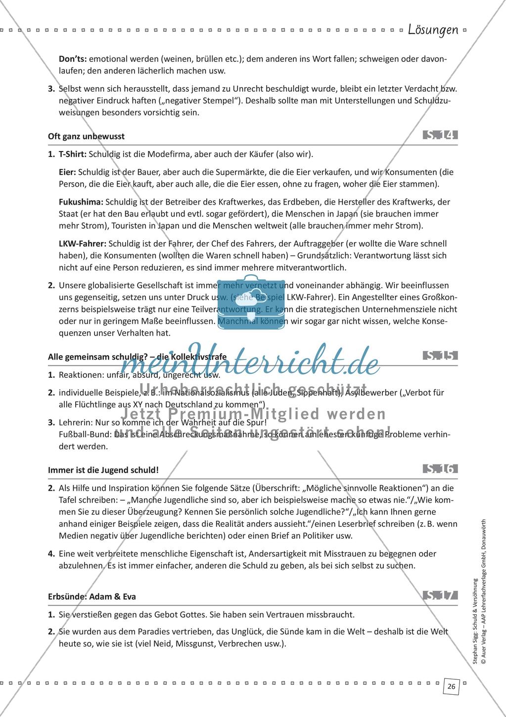 Unterrichtseinheit: Schuld und Gewissen Preview 28