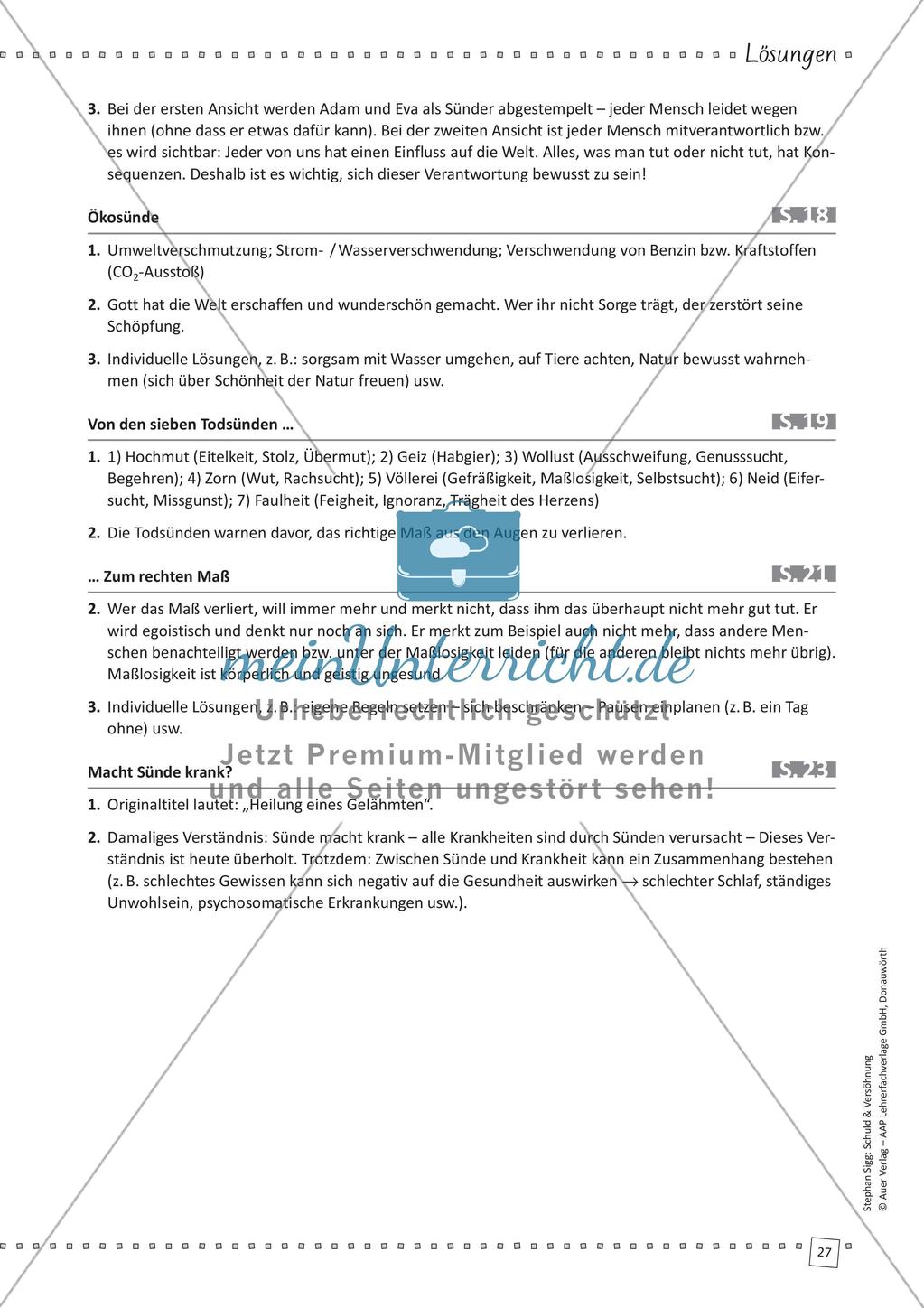 Unterrichtseinheit: Schuld und Gewissen Preview 29