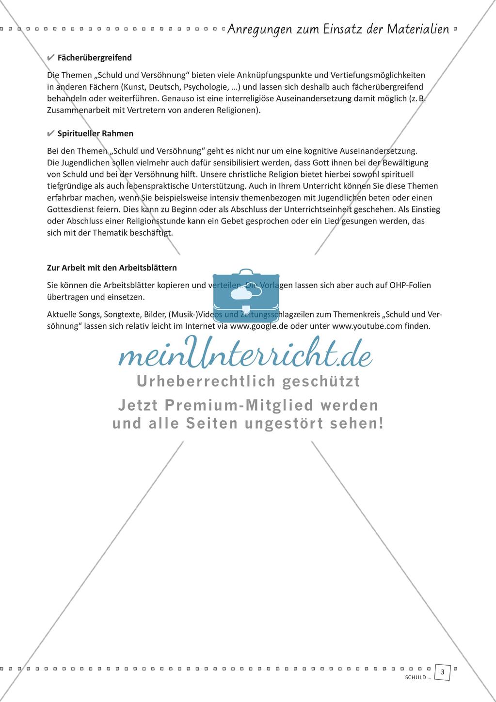 Unterrichtseinheit: Schuld und Gewissen Preview 5