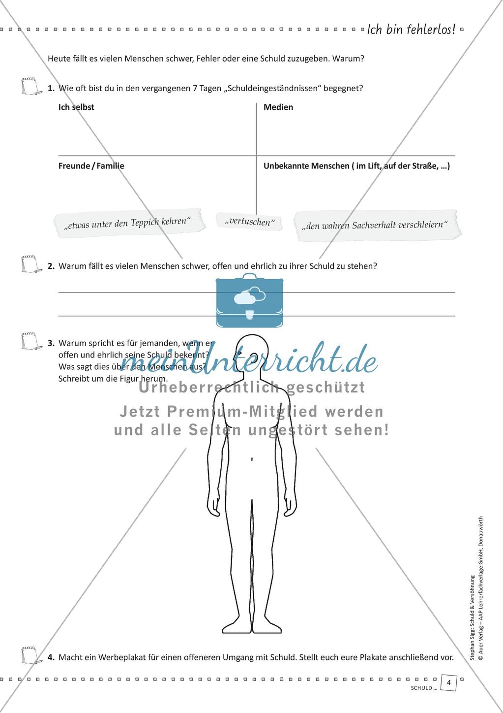 Unterrichtseinheit: Schuld und Gewissen Preview 6