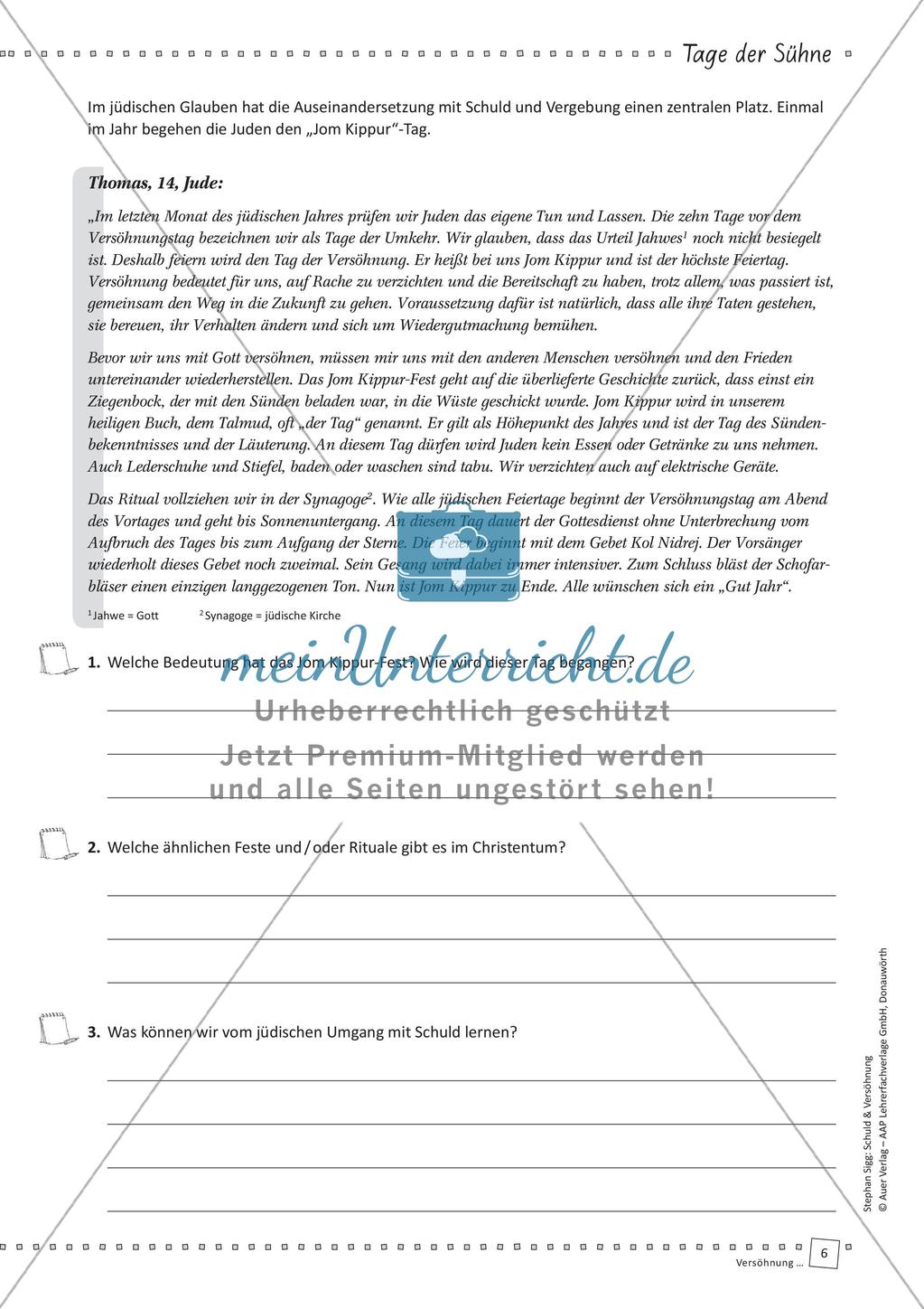 Unterrichtseinheit: Versöhnung Preview 8
