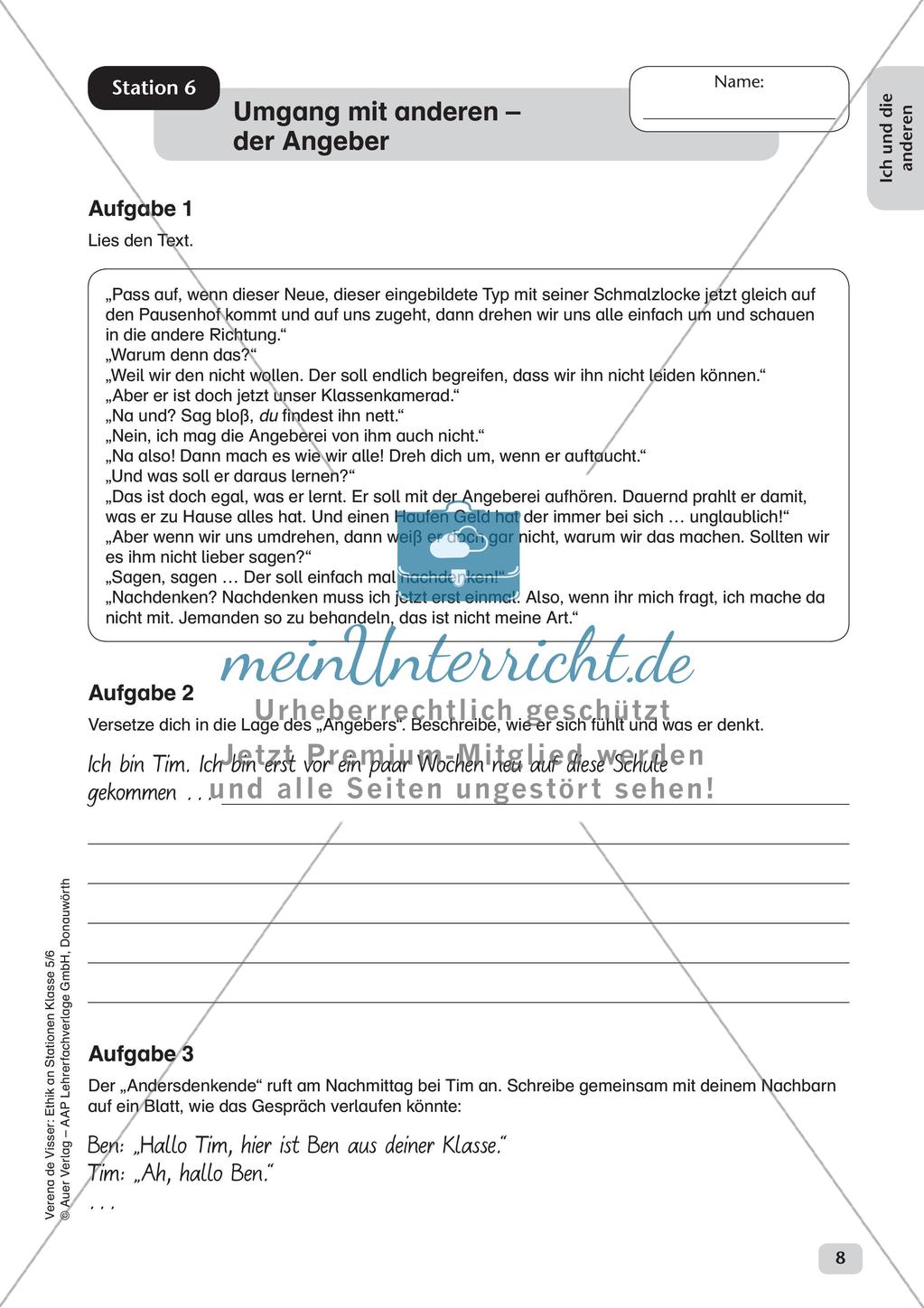 Stationenarbeit: Ich und andere Preview 10
