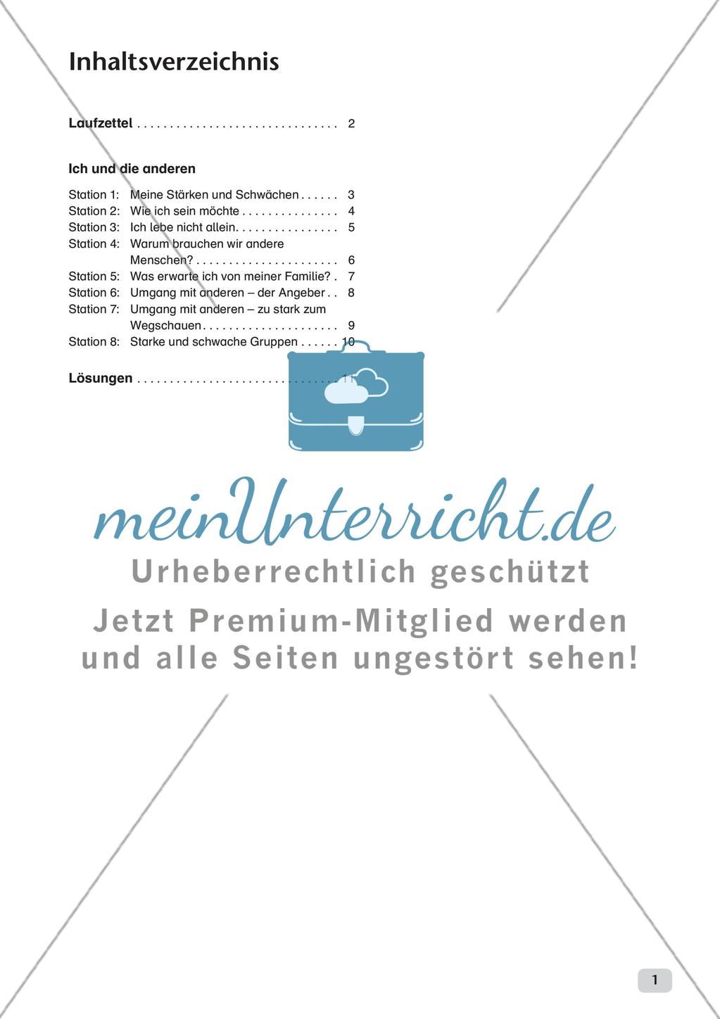 Stationenarbeit: Ich und andere Preview 3