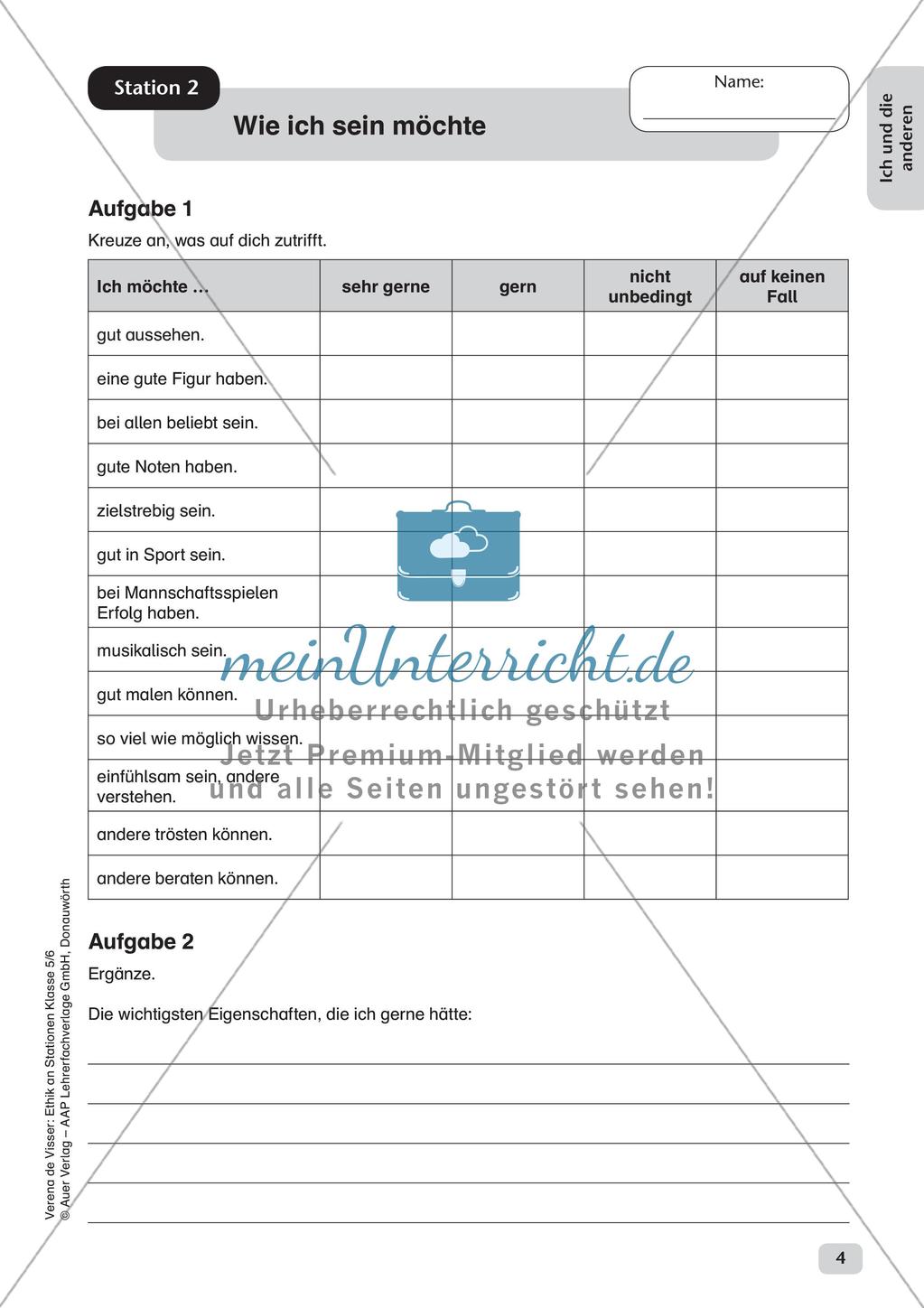 Stationenarbeit: Ich und andere Preview 6