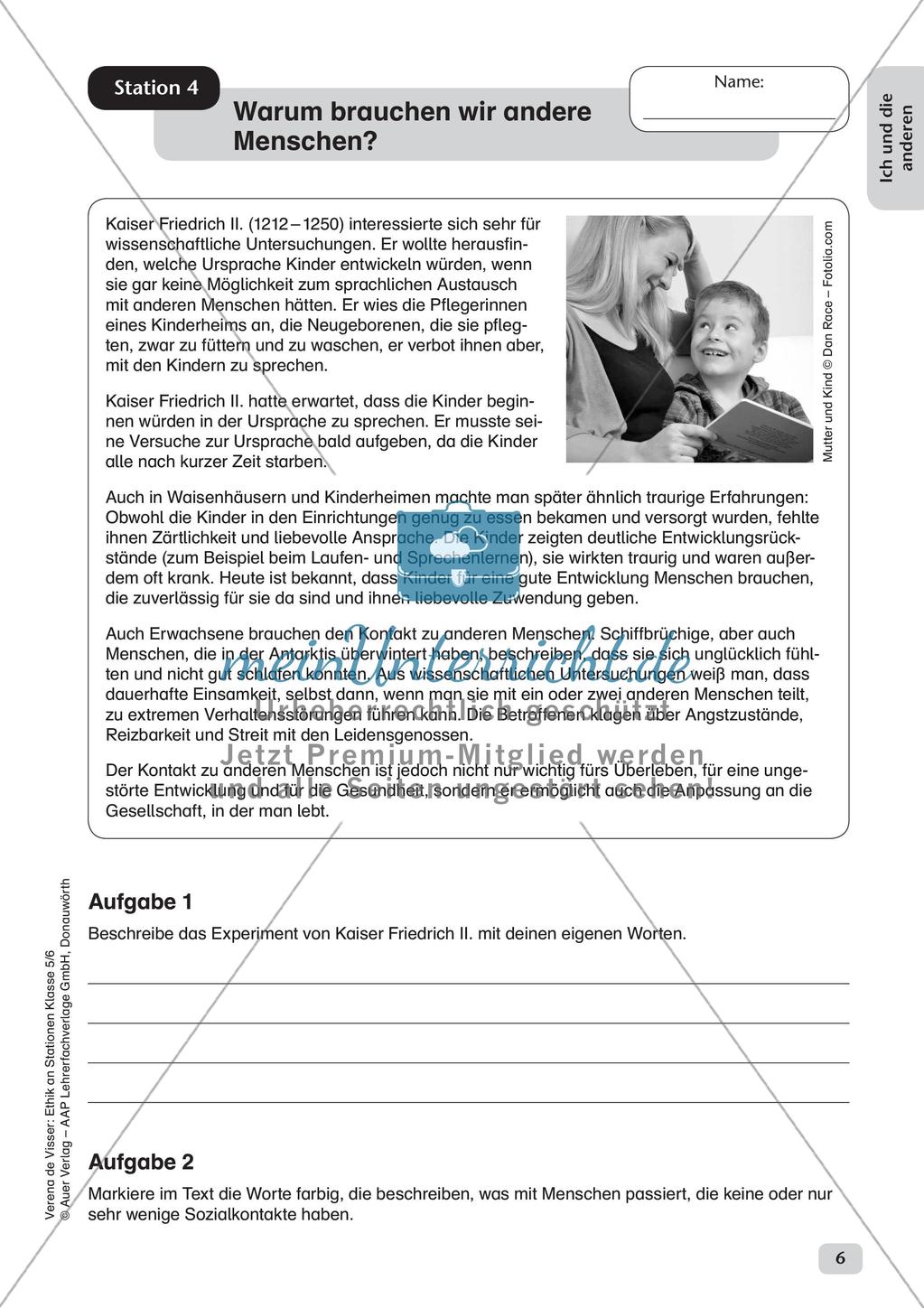 Stationenarbeit: Ich und andere Preview 8
