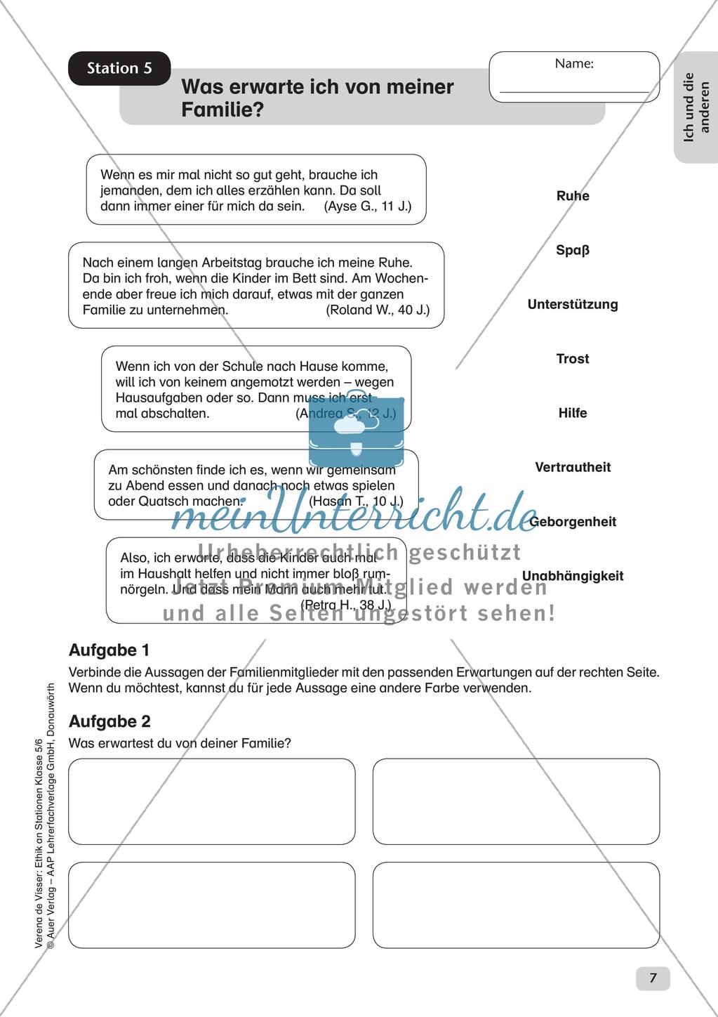 Stationenarbeit: Ich und andere Preview 9