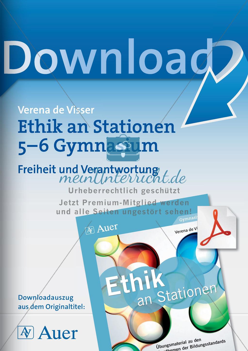 Stationenarbeit: Freiheit und Verantwortung Preview 1
