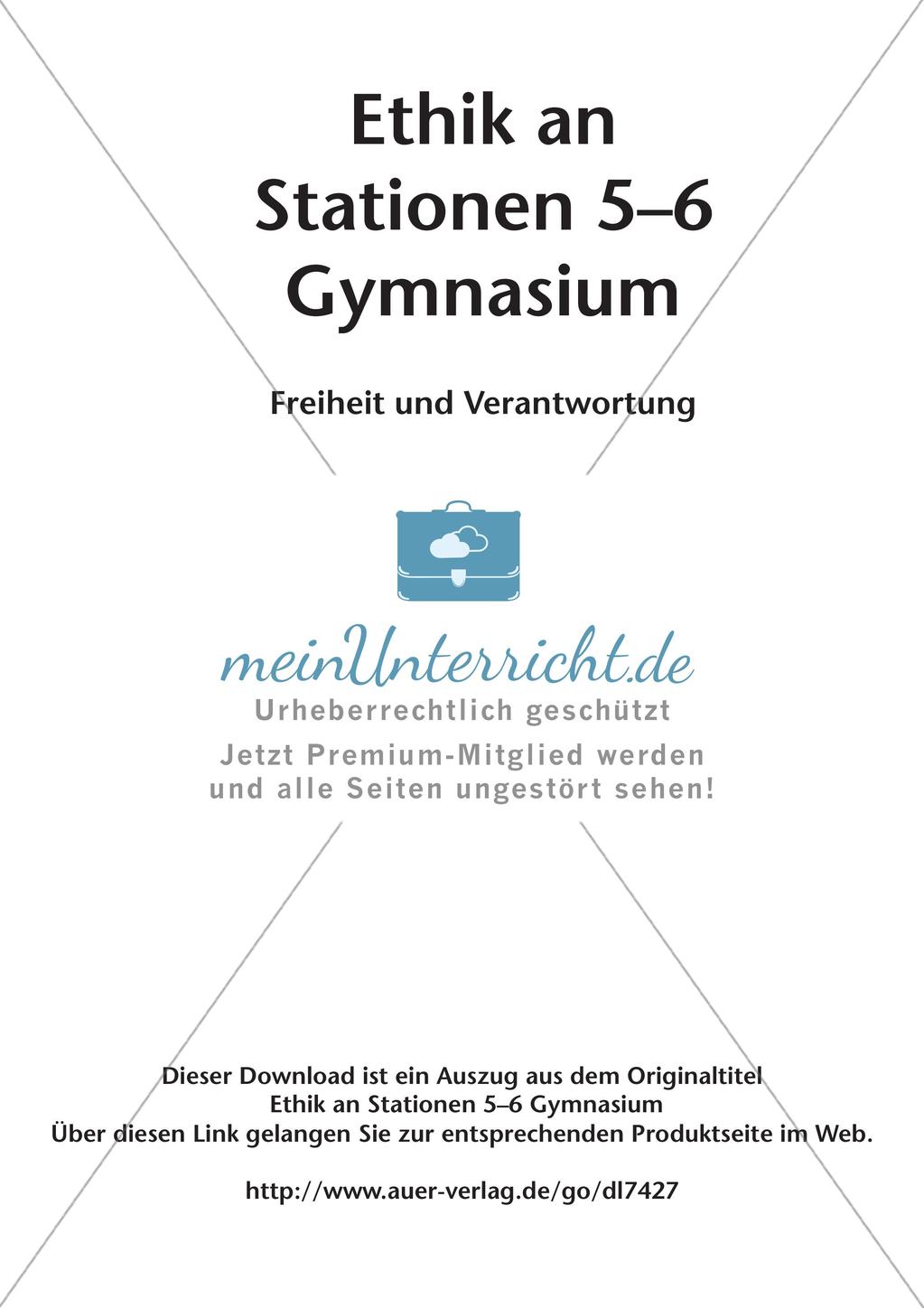 Stationenarbeit: Freiheit und Verantwortung Preview 2