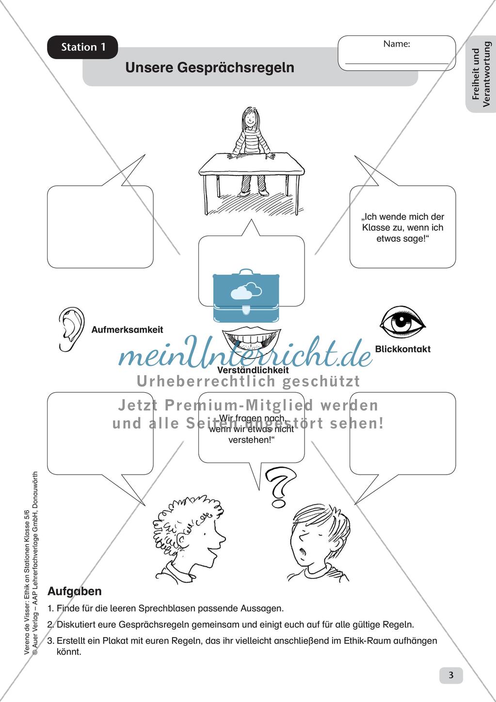 Stationenarbeit: Freiheit und Verantwortung Preview 5