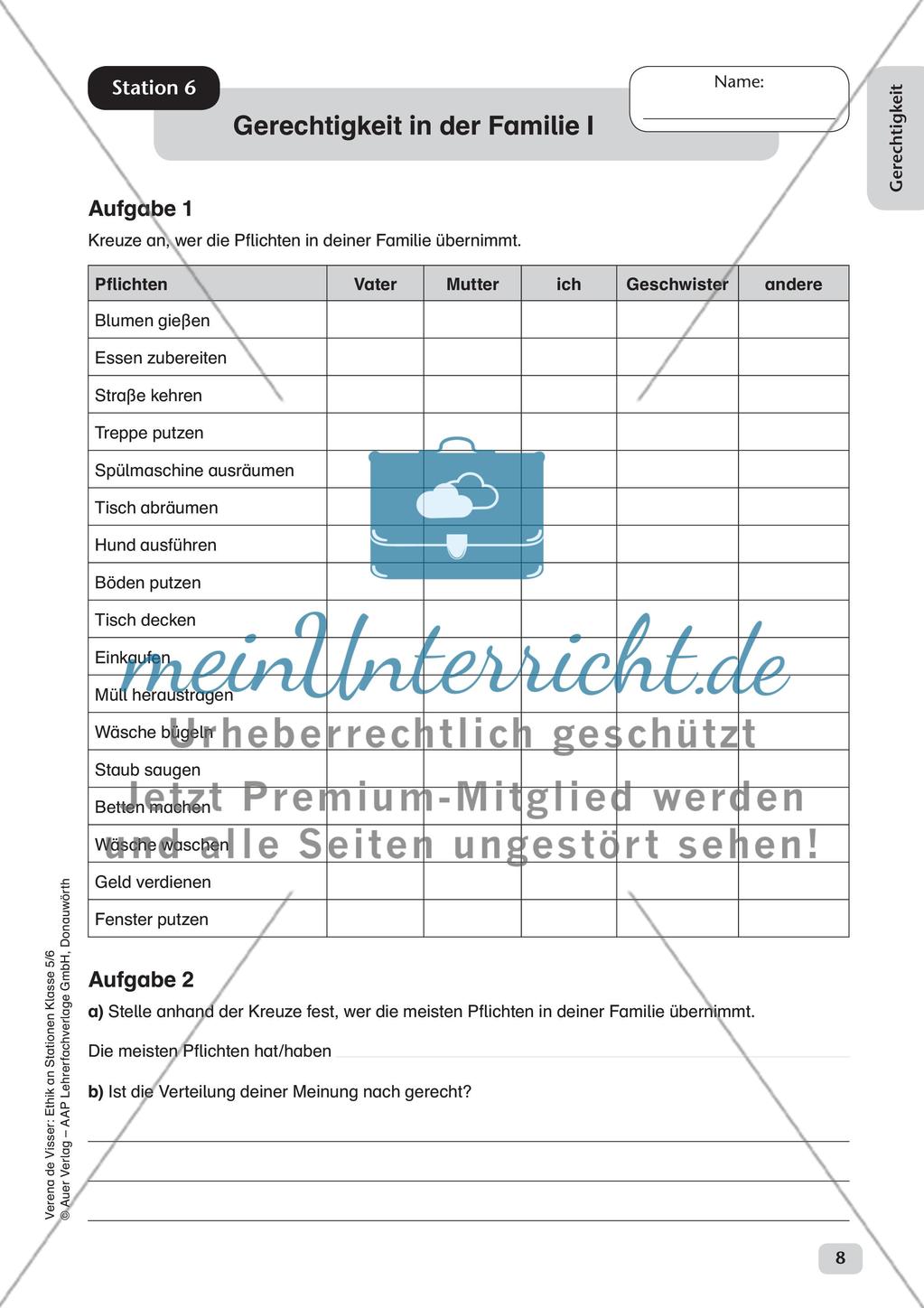 Stationenarbeit: Gerechtigkeit Preview 10