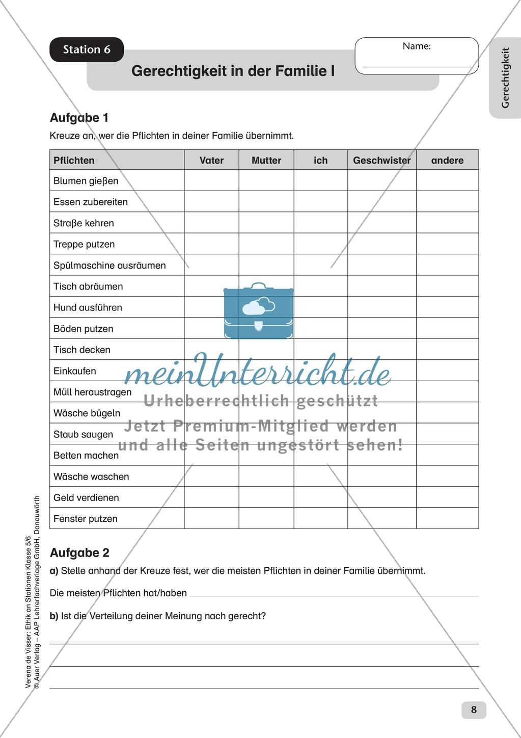 Stationenarbeit: Gerechtigkeit Preview 10
