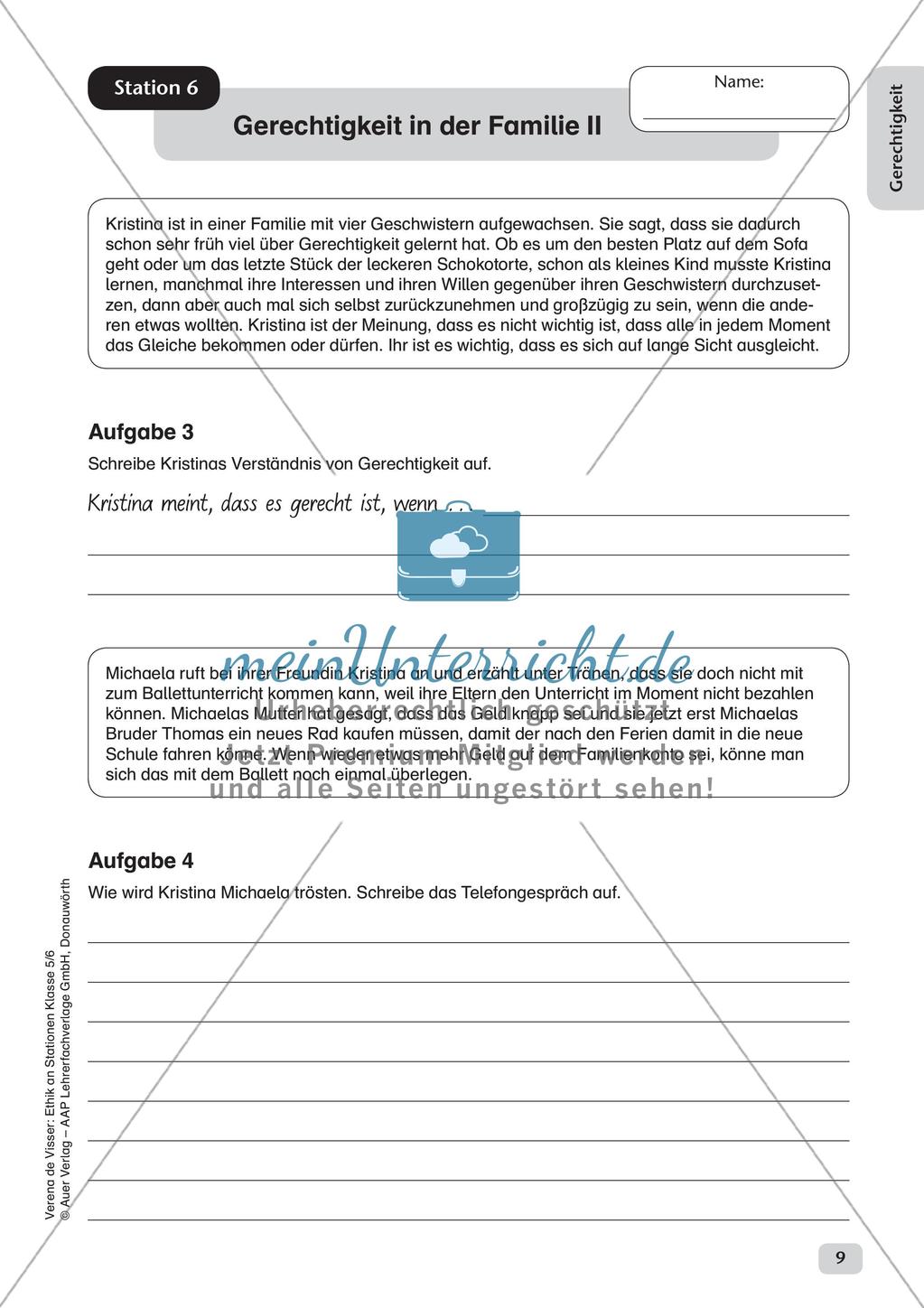 Stationenarbeit: Gerechtigkeit Preview 11