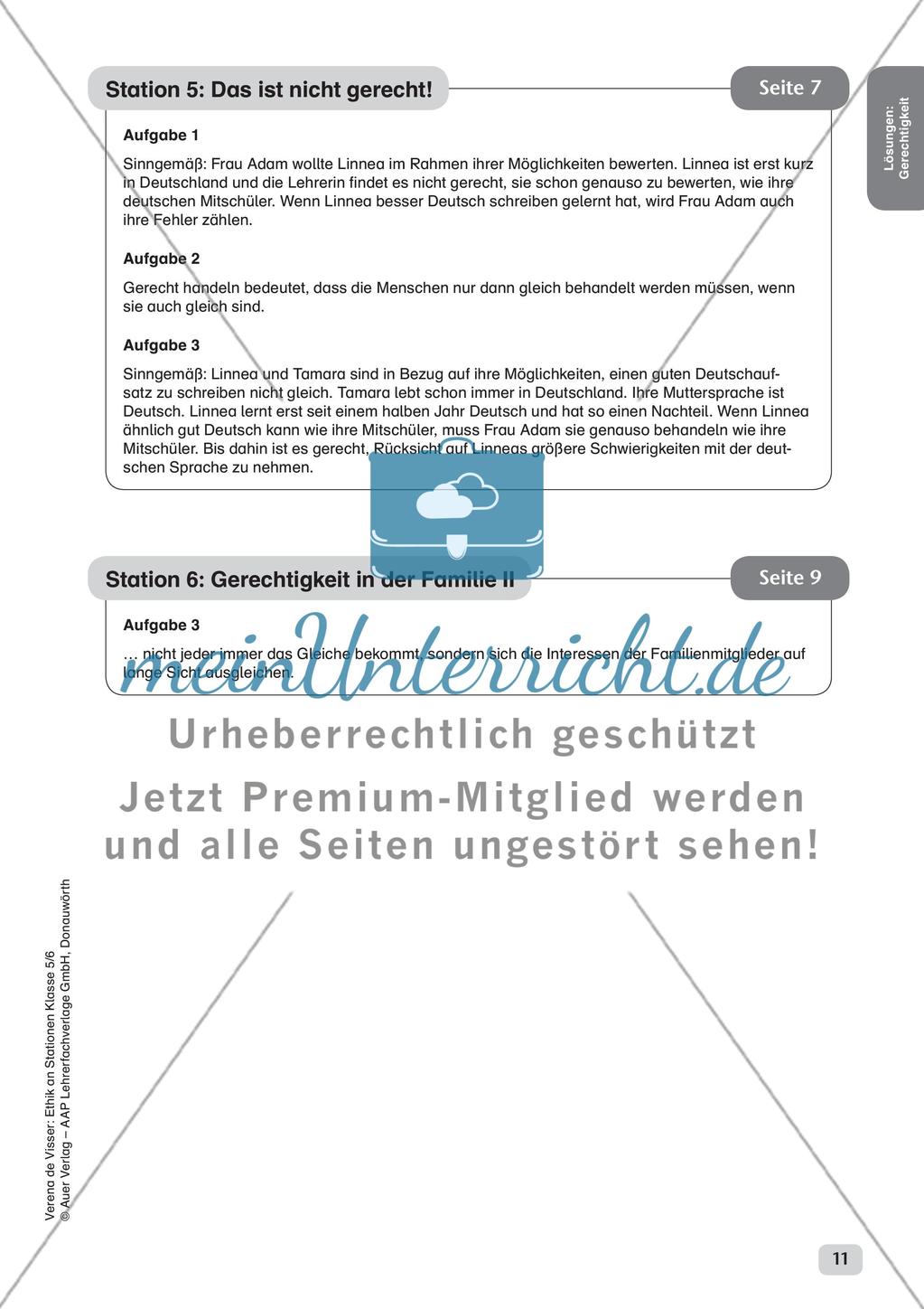 Stationenarbeit: Gerechtigkeit Preview 13