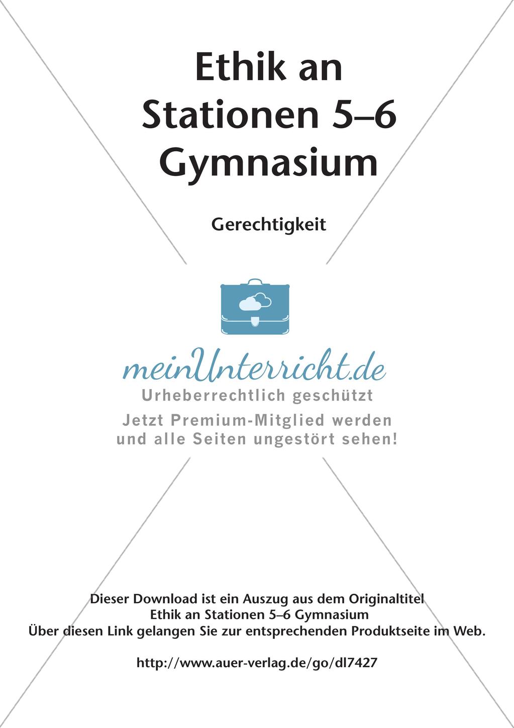 Stationenarbeit: Gerechtigkeit Preview 2