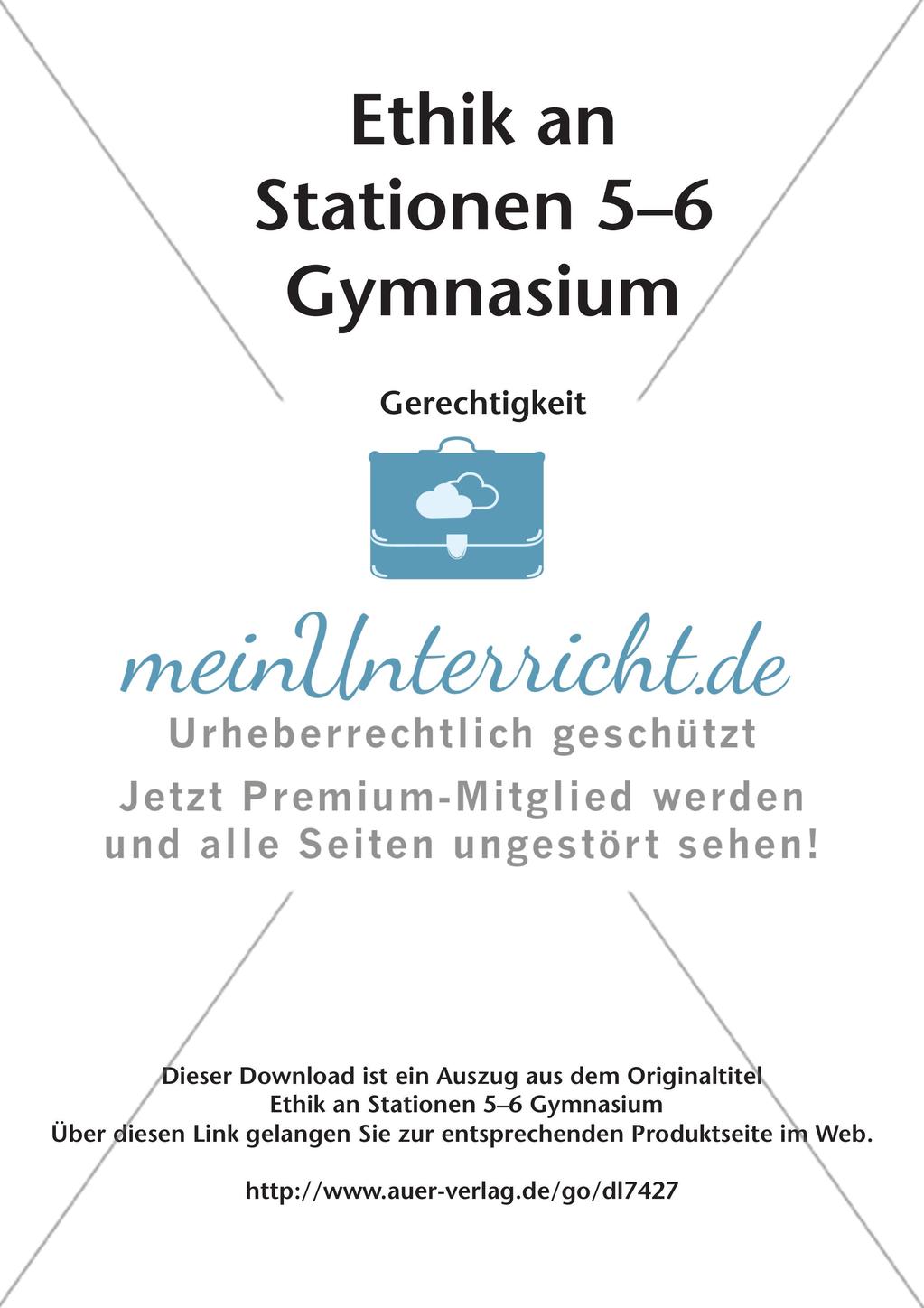 Stationenarbeit: Gerechtigkeit Preview 2