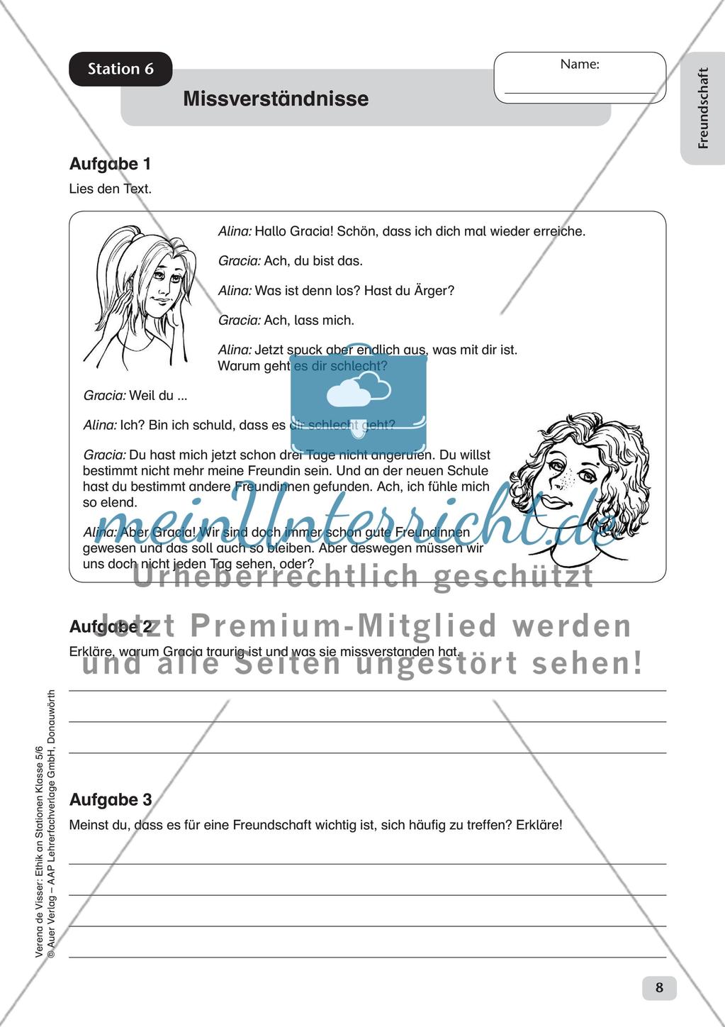 Stationenarbeit: Freundschaft Preview 10