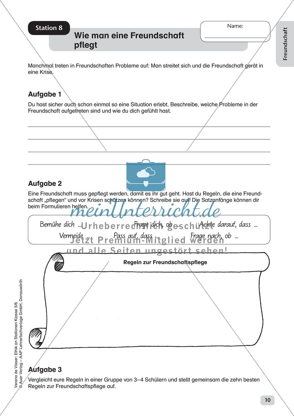 Stationenarbeit: Freundschaft Preview 12