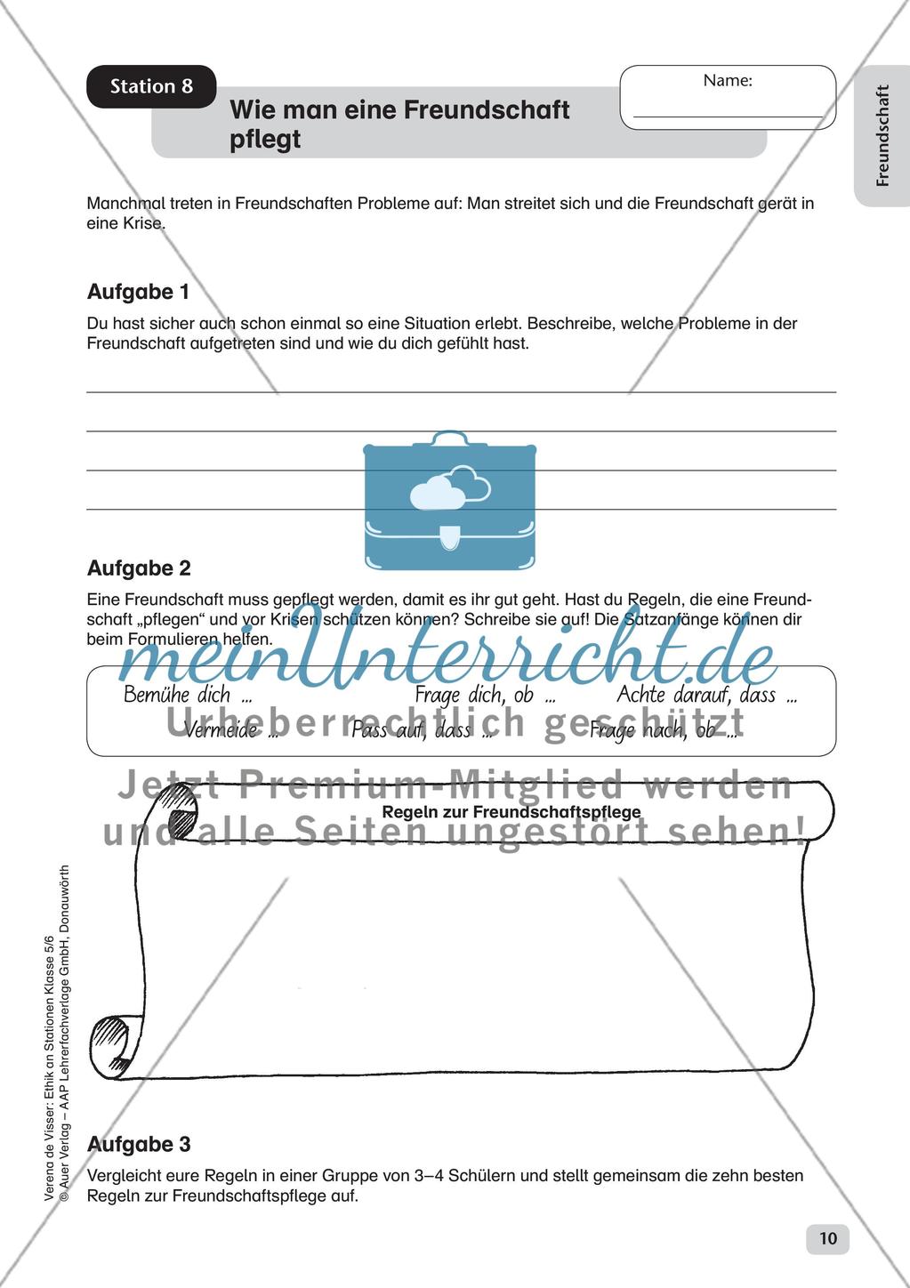 Stationenarbeit: Freundschaft Preview 12