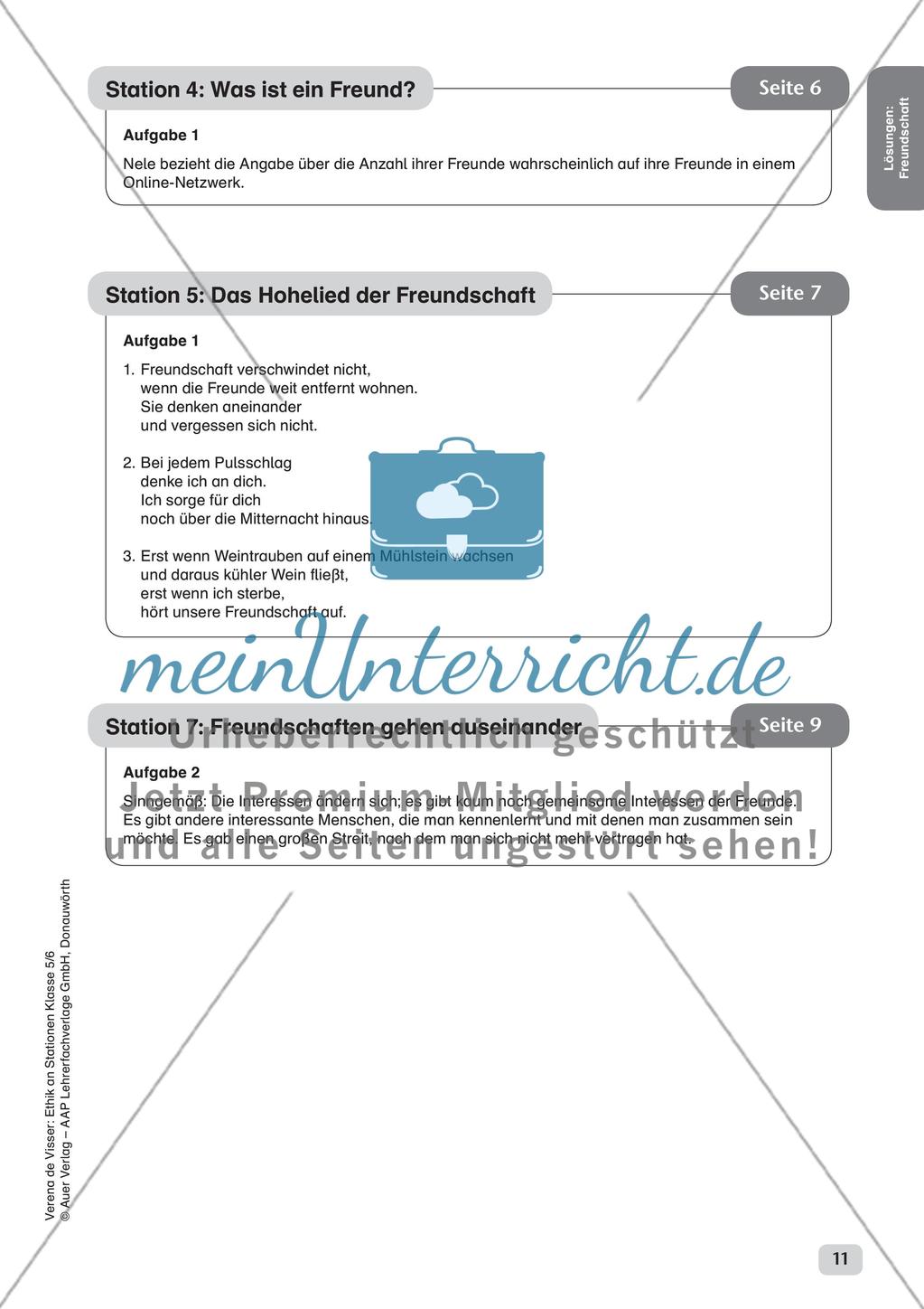 Stationenarbeit: Freundschaft Preview 13