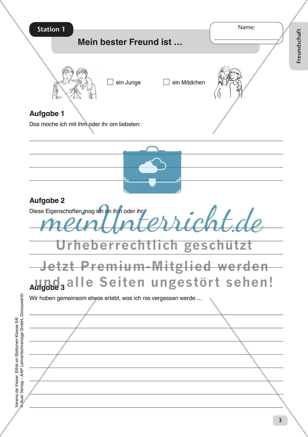 Stationenarbeit: Freundschaft Preview 5