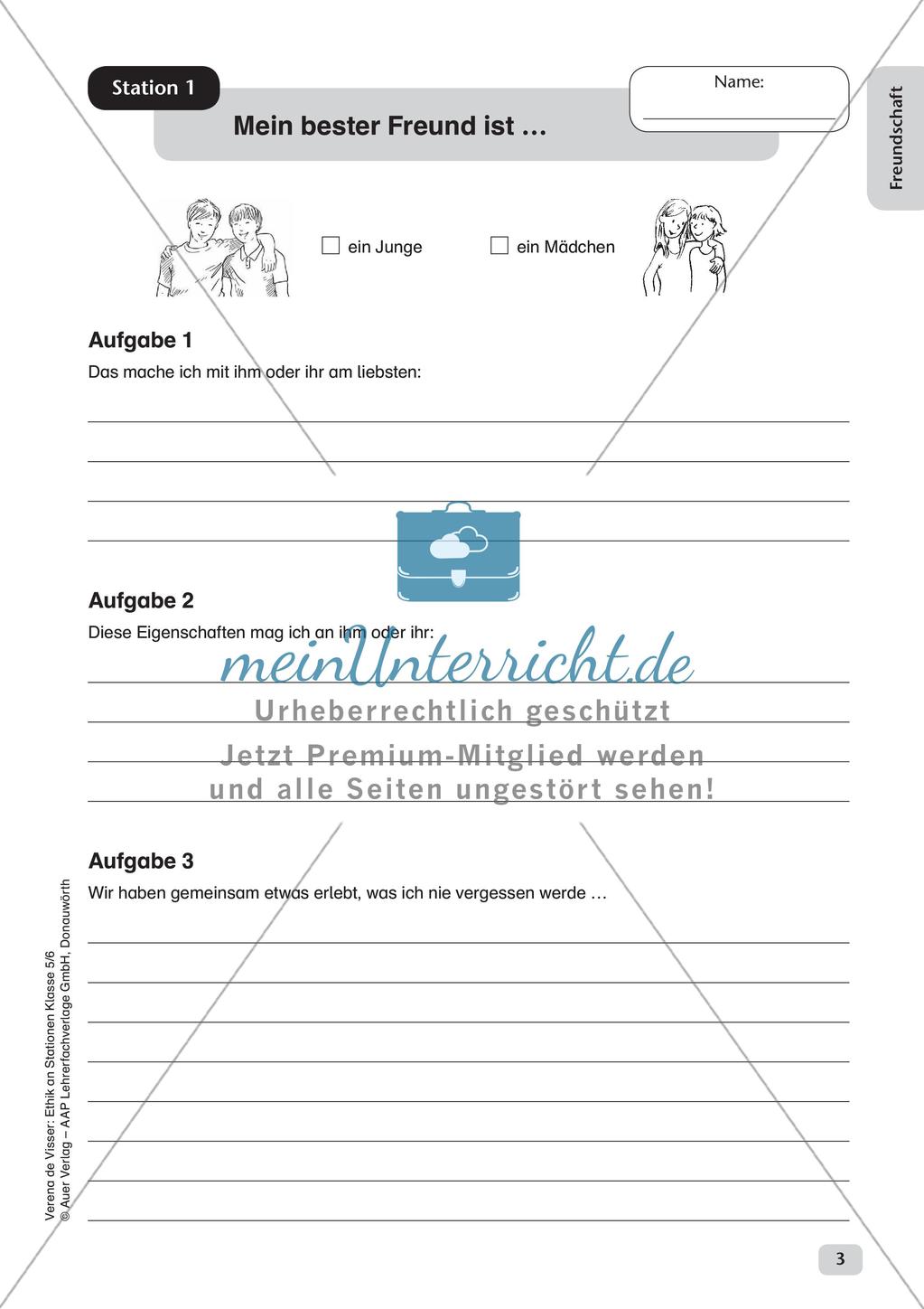 Stationenarbeit: Freundschaft Preview 5