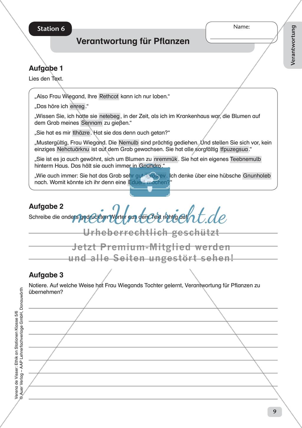 Stationenarbeit: Formen von Verantwortung Preview 11