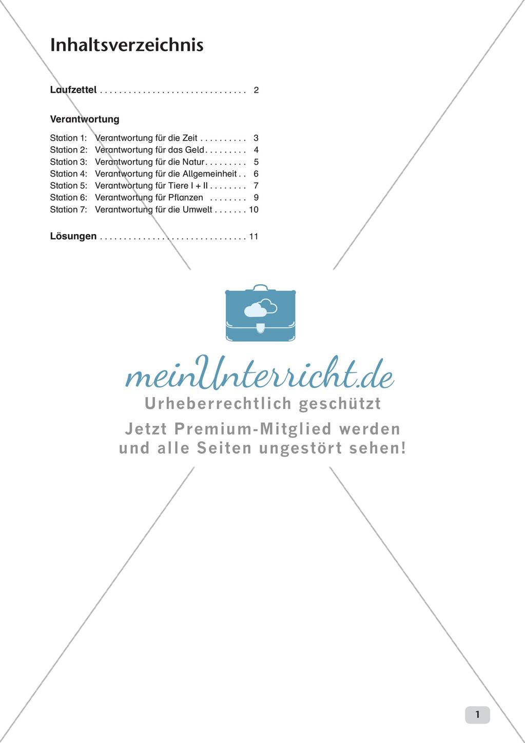 Stationenarbeit: Formen von Verantwortung Preview 3