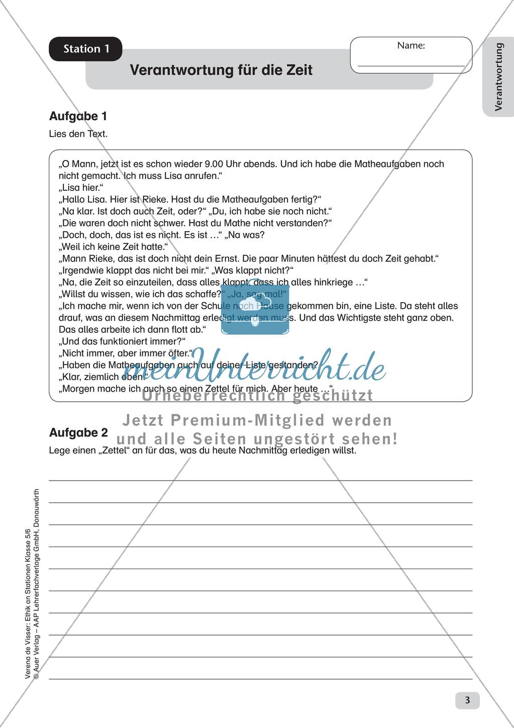 Stationenarbeit: Formen von Verantwortung Preview 5