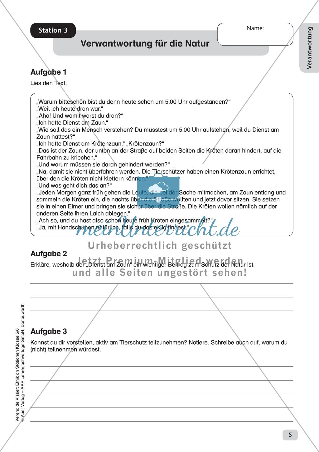 Stationenarbeit: Formen von Verantwortung Preview 7